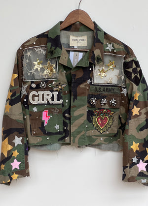 Cropped Camo Jacket - One of a Kind