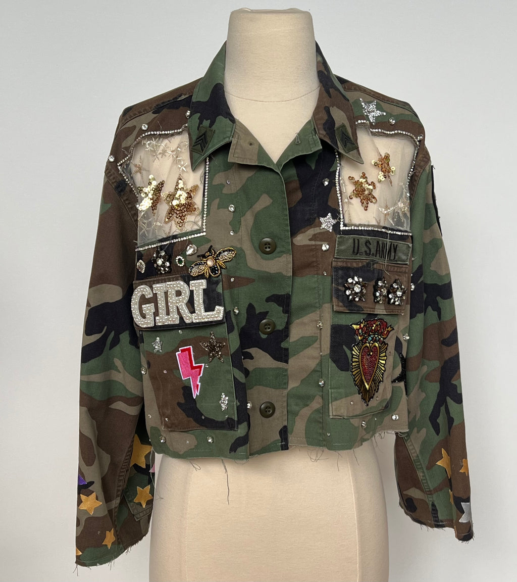 Cropped Camo Jacket - One of a Kind