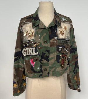 Cropped Camo Jacket - One of a Kind