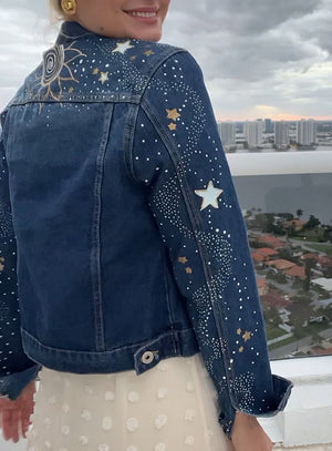 Special Order Dream Constellation Hand Painted Denim Jacket