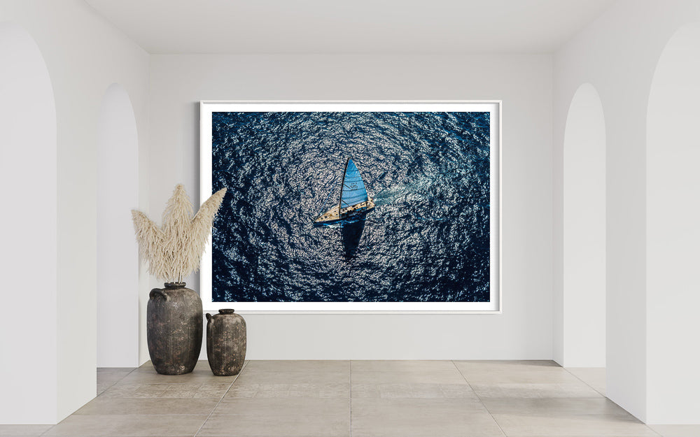 Aerial Sailboat Photography Palma de Mallorca by Gui Popp