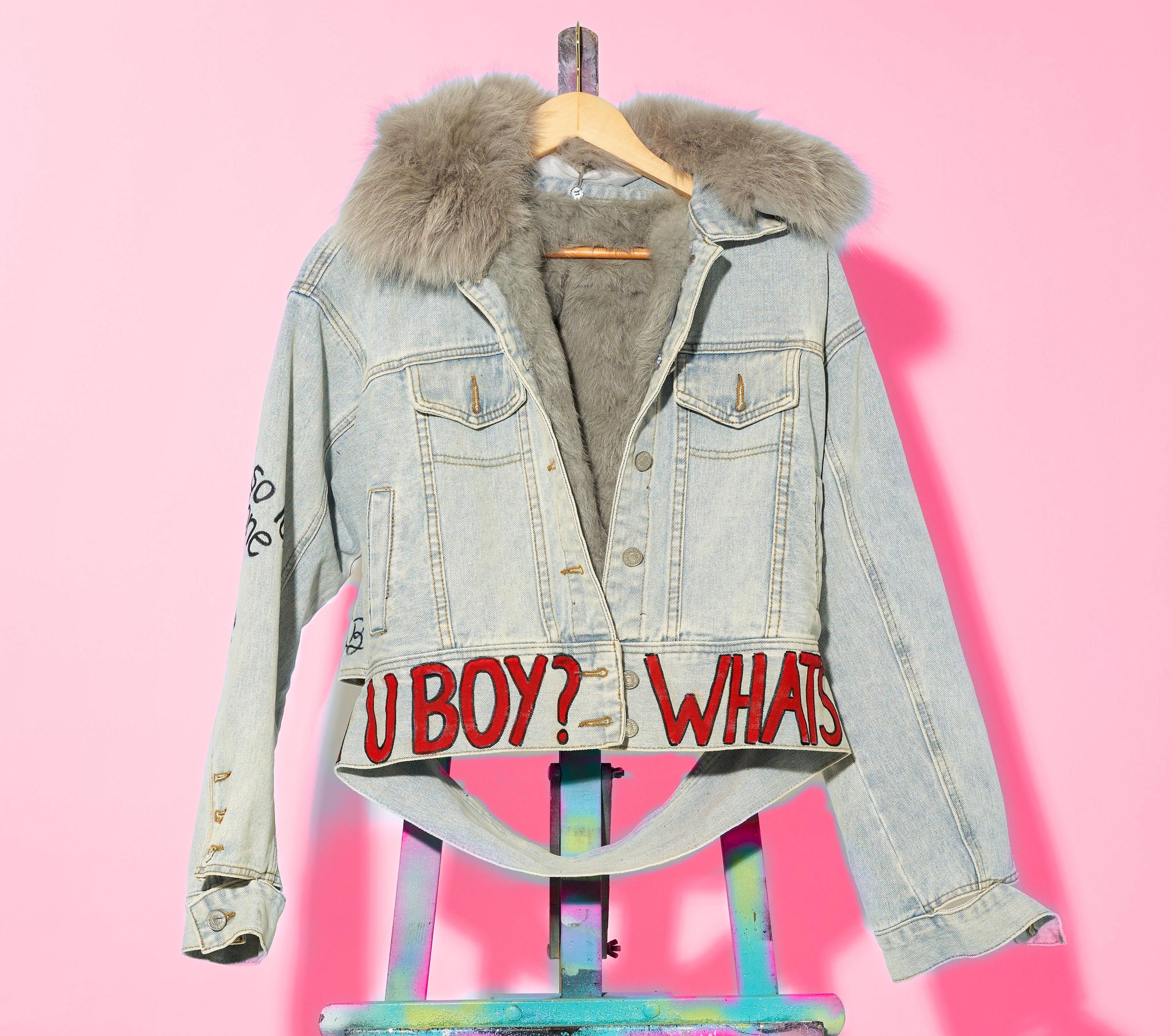 ( Special Order ) The Rolling Stones Hand-Painted Denim Jacket.