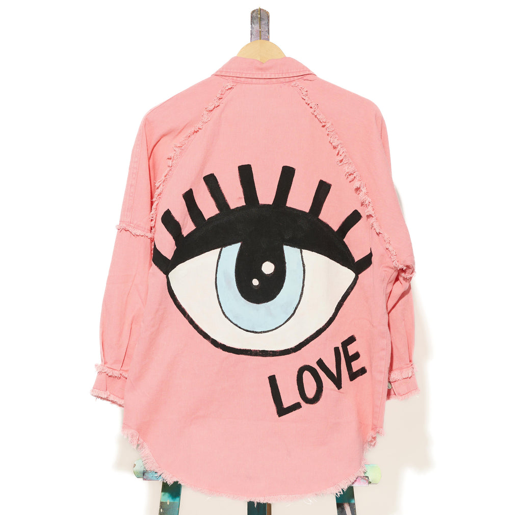 Love Eye Original Jacket Hand Painted Art