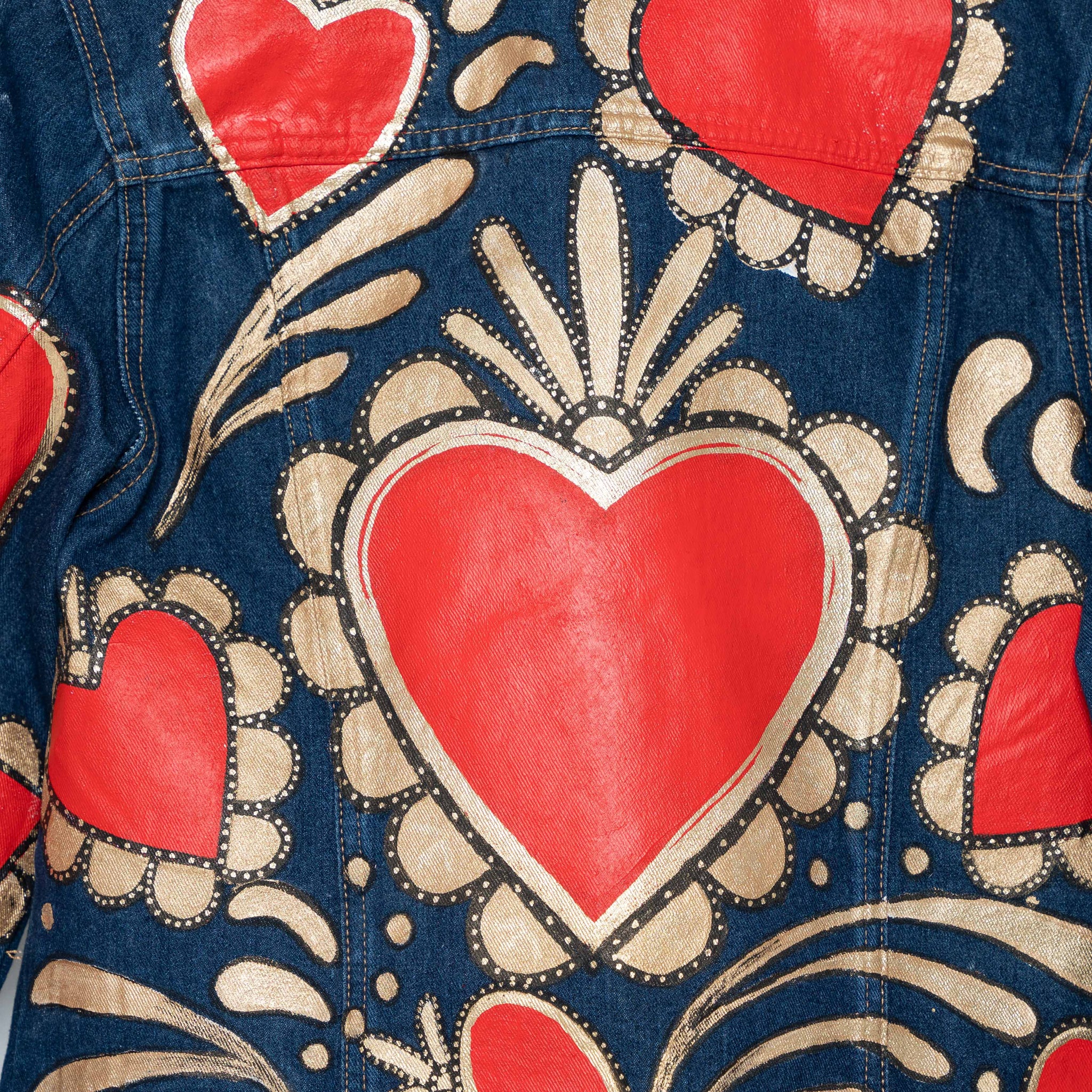 (Special Order) Milagritos Hand Painted Denim Jacket