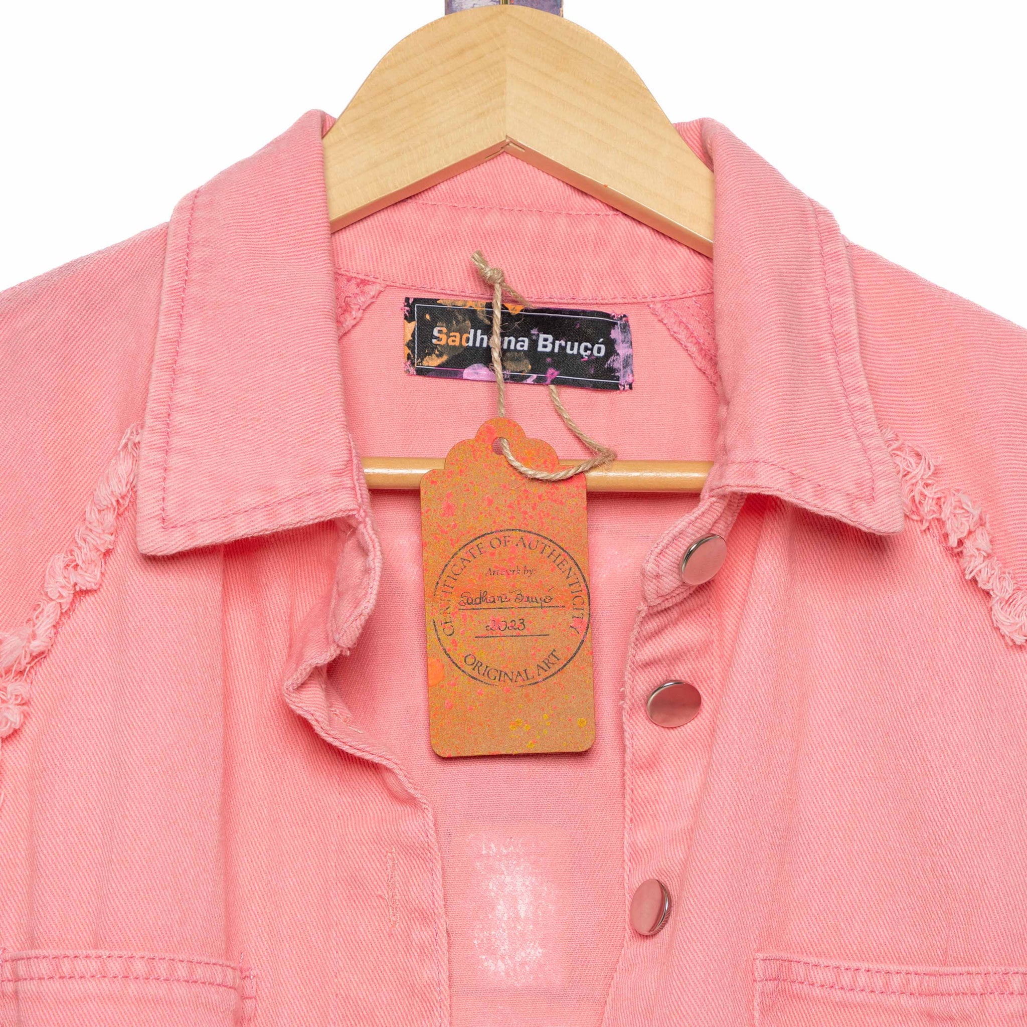 Sadhana Bruçó Pink Jacket Evil Eyes Gold