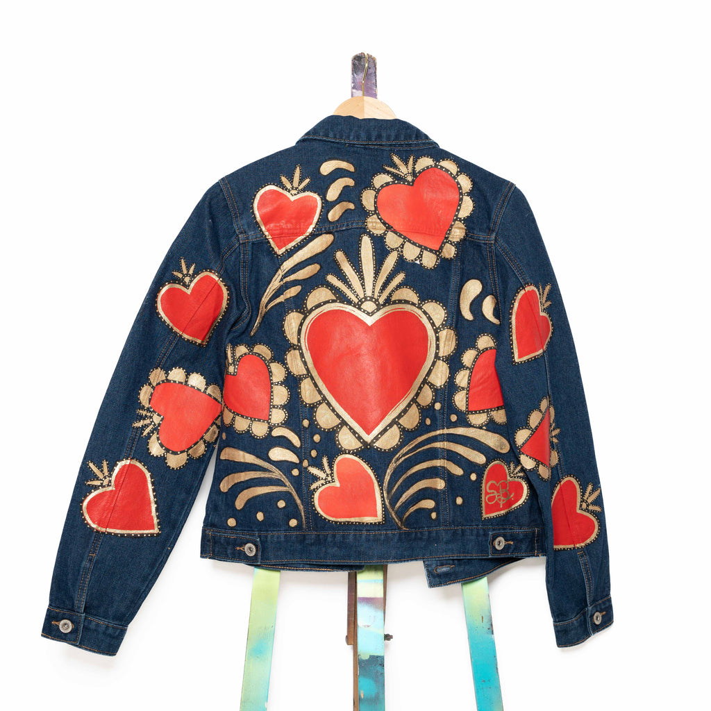 (Special Order) Milagritos Hand Painted Denim Jacket