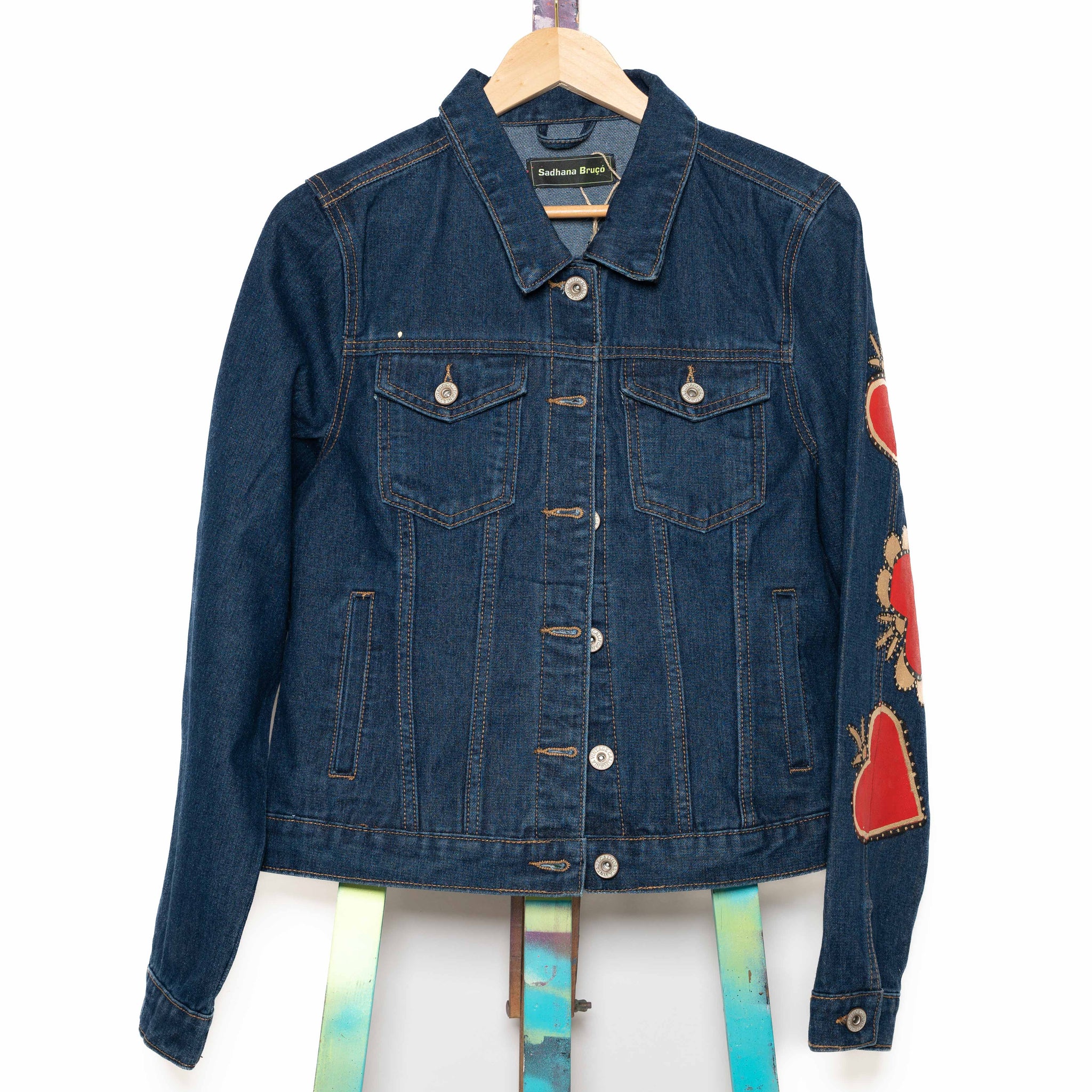 (Special Order) Milagritos Hand Painted Denim Jacket